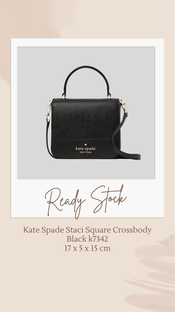 Tas Kerja Wanita Kate Spade Staci Square Crossbody Black k7342 New  Authentic, Barang Mewah, Tas & Dompet di Carousell