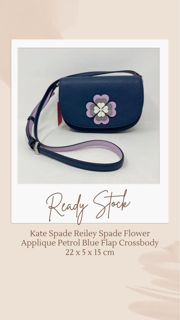 Kate Spade Reiley Spade Flower Applique Flap Crossbody Purse