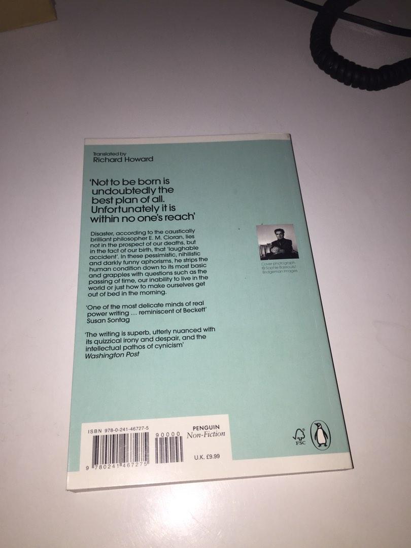 The trouble with being born by Emil Cioran, Hobbies & Toys, Books & Magazines, Fiction & Non