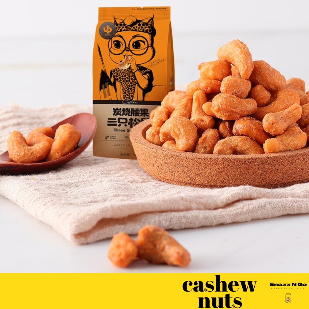 BUY 3 at 15 THREE SQUIRRELS Cashew Nuts 185g / Roasted Purple Skin