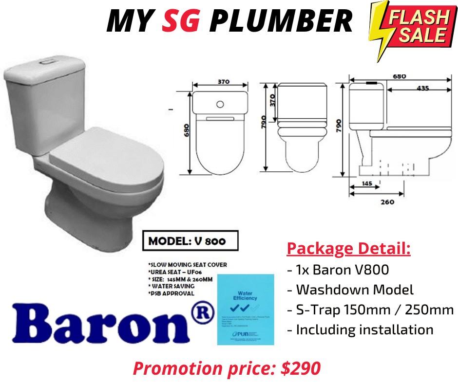 Baron W888 Toilet Bowl - Affordable toilet bowls - mysgplumber