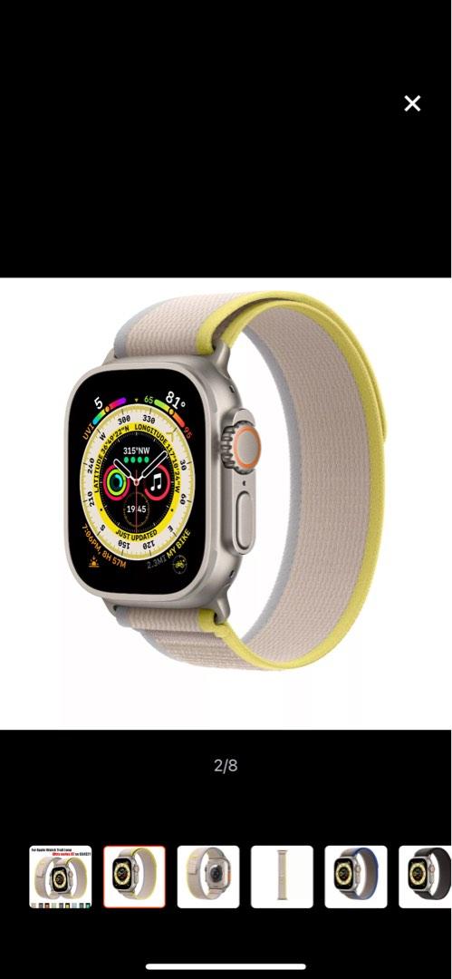 Trail Loop for Apple Watch Ultra (Category: Wearables & Smart Watches) located in Makati City. Submitted by _saritsarishop_ (Listing ID 1194120717, Image 2). Description: New Arrival! Trail Loop For Apple Watch Ultra Series 1-8 to SE to ULTRA! 🤩 What are you waiting for get it now before it’s gone! Available Color : Yellow Beige Blue Gray Black Gray 42/44/45/49 (SOLD OUT) Compatible to 30/40/41MM and 42/44/45/49MM MOP : BPI/GCASH/BDO COD for Lal