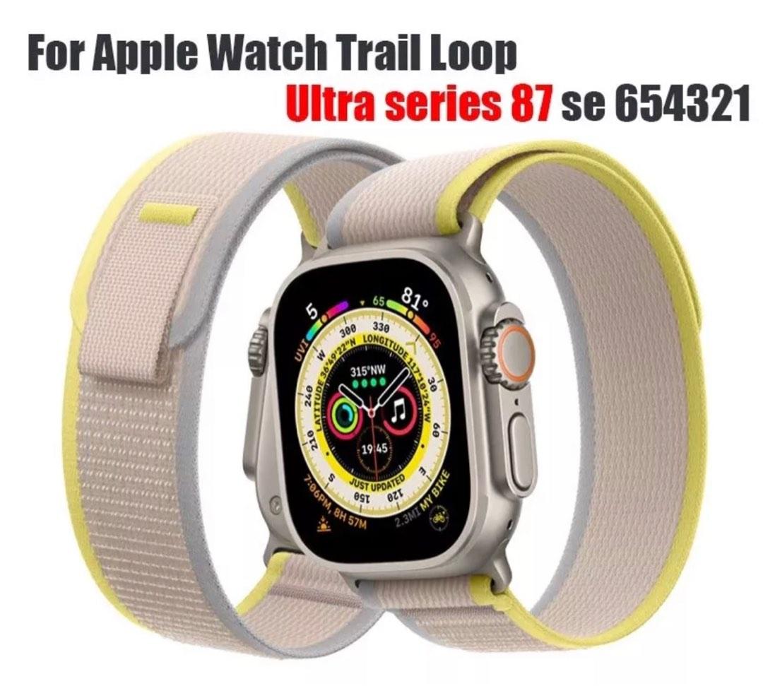 Trail Loop for Apple Watch Ultra (Category: Wearables & Smart Watches) located in Makati City. Submitted by _saritsarishop_ (Listing ID 1194120717, Image 1). Description: New Arrival! Trail Loop For Apple Watch Ultra Series 1-8 to SE to ULTRA! 🤩 What are you waiting for get it now before it’s gone! Available Color : Yellow Beige Blue Gray Black Gray 42/44/45/49 (SOLD OUT) Compatible to 30/40/41MM and 42/44/45/49MM MOP : BPI/GCASH/BDO COD for Lal