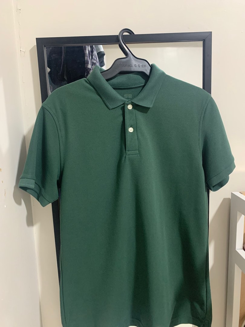 Uniqlo polo shirt in moss green Mens Fashion Tops  Sets Tshirts  Polo  Shirts on Carousell