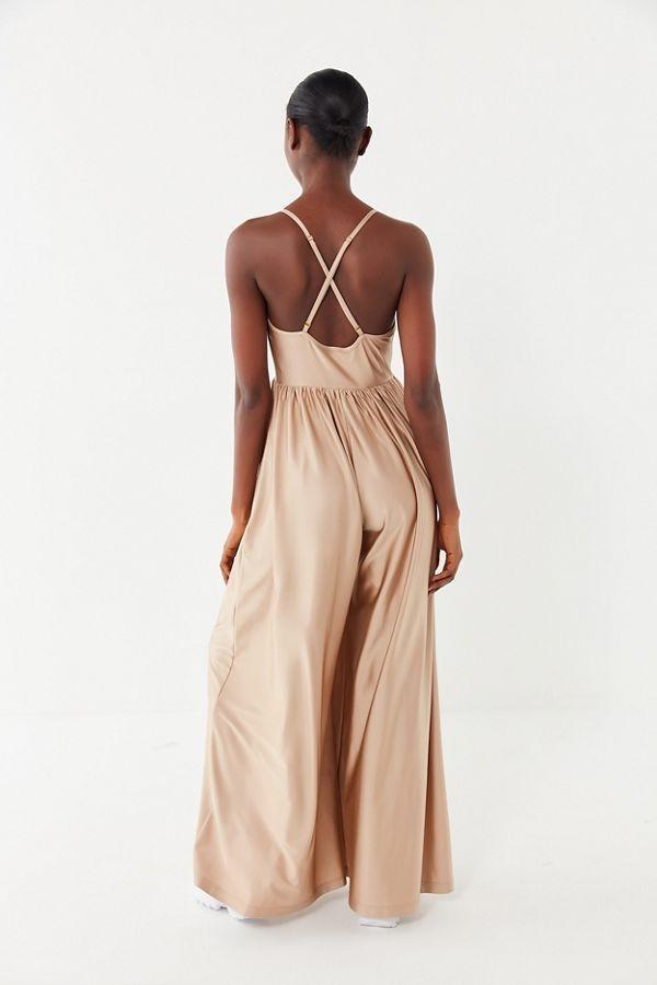 Urban Outfitters Gia Plunging Shimmer Jumpsuit