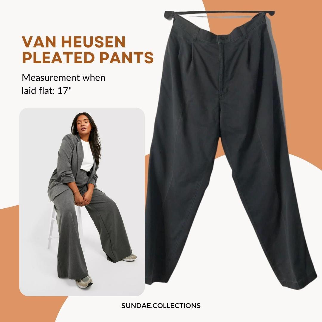 Van heusen pleated pants best sale