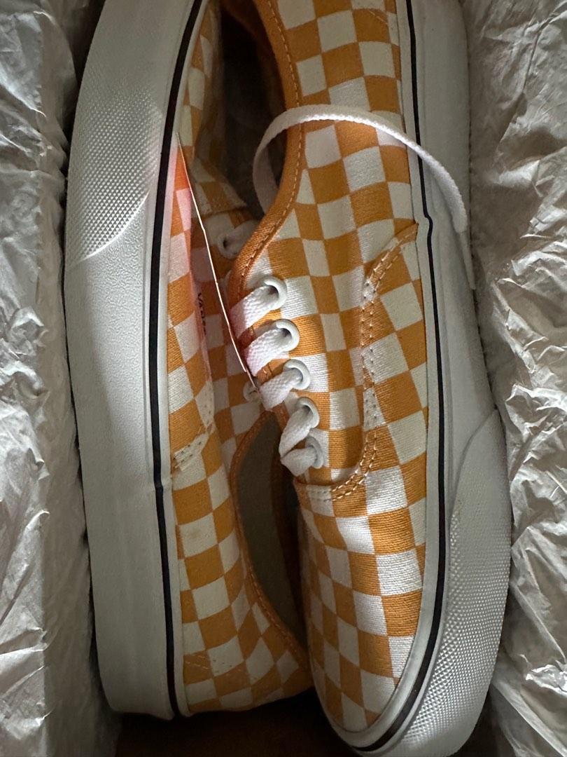 Checkered mustard vans online