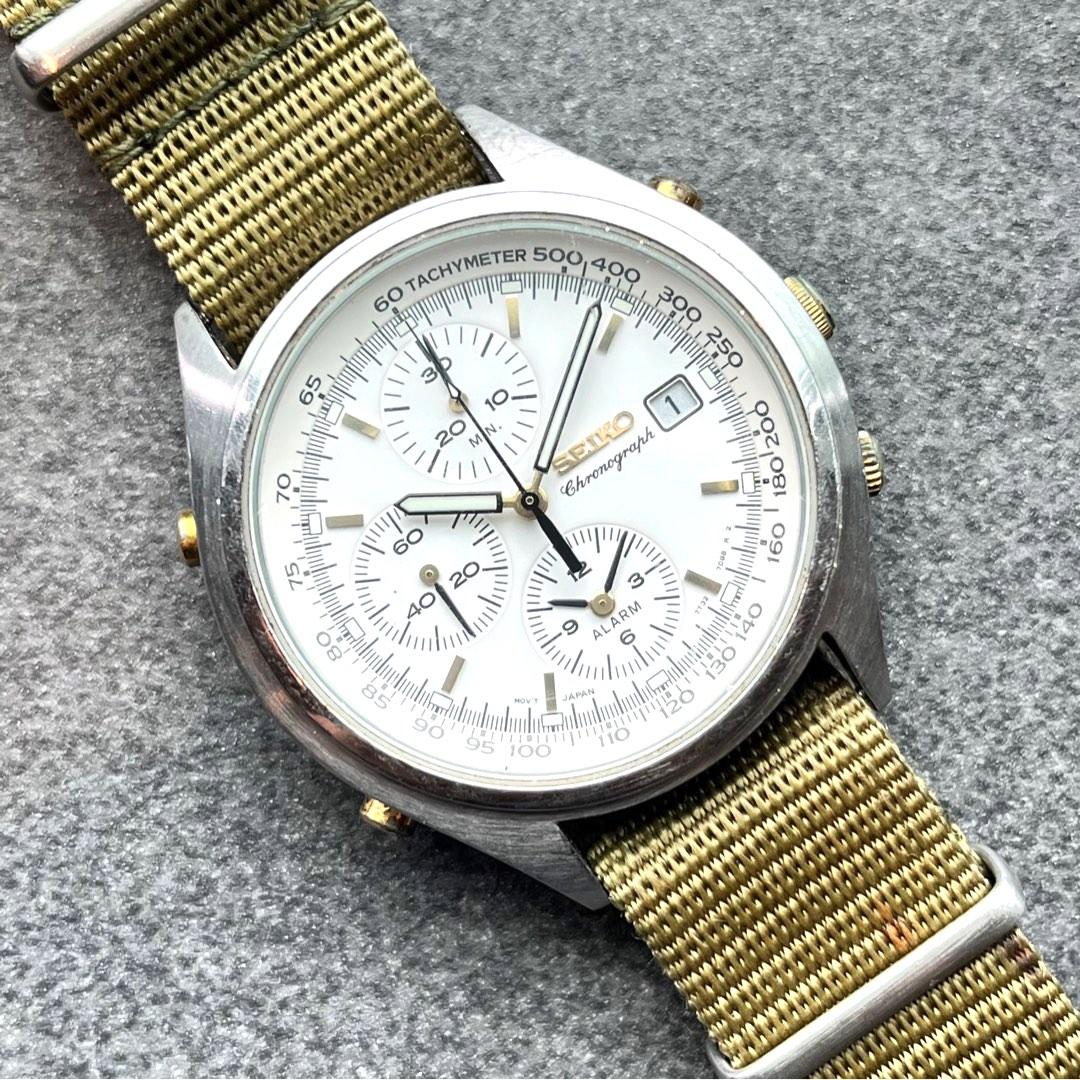 Vintage 1996 Seiko 7T32-7C60 Quartz Chronograph Made In Japan nt pagol  titoni citizen , Luxury, Watches on Carousell