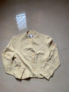 Vintage VTG Pastel Yellow Blazer Outerwear Coat