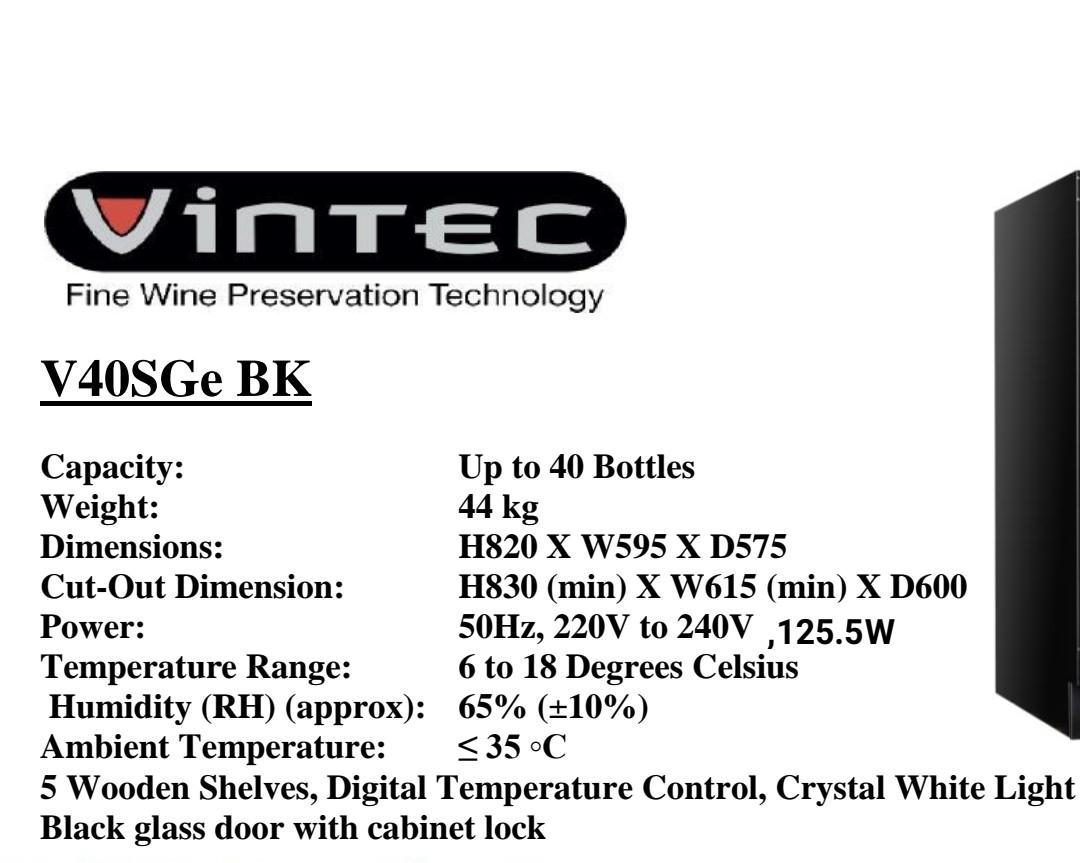 Vintec Brand new Wine Chiller, Furniture & Home Living, Kitchenware