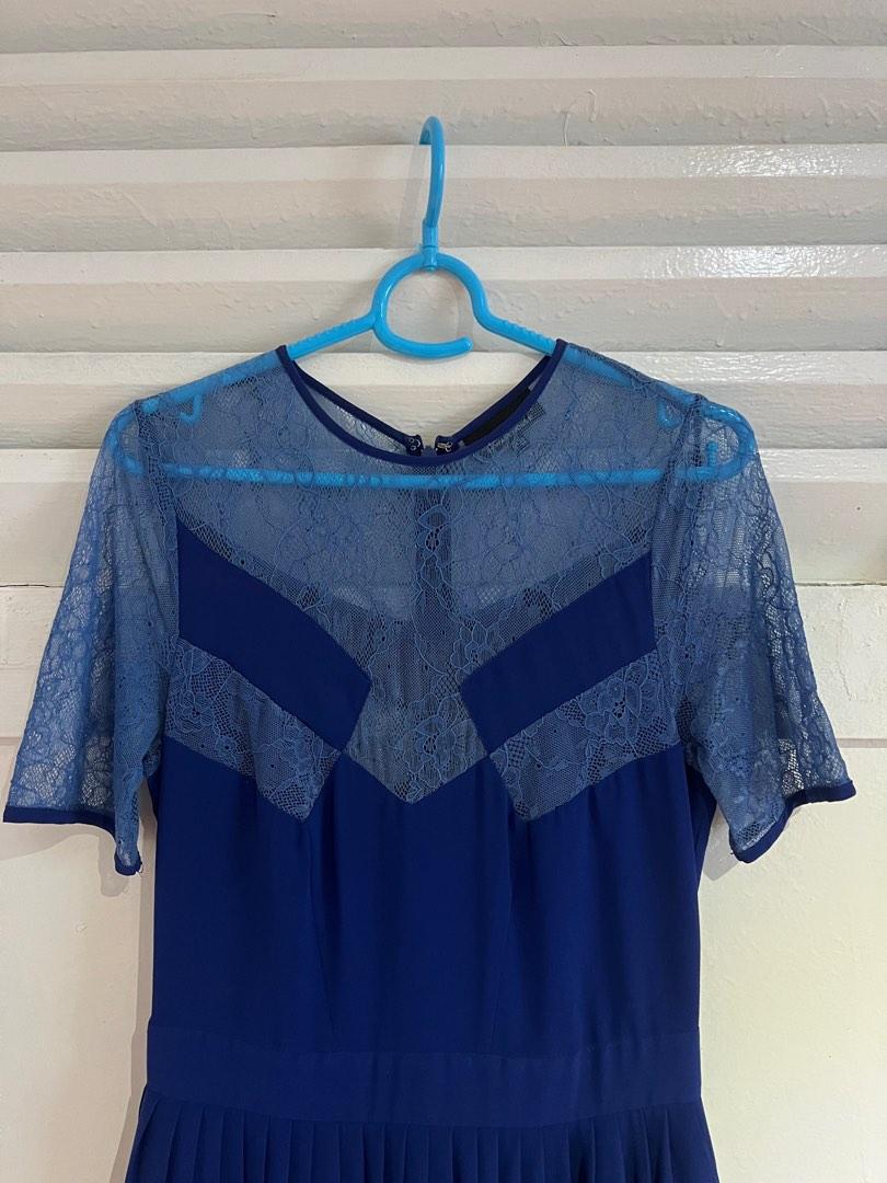 Warehouse blue lace dress cheap