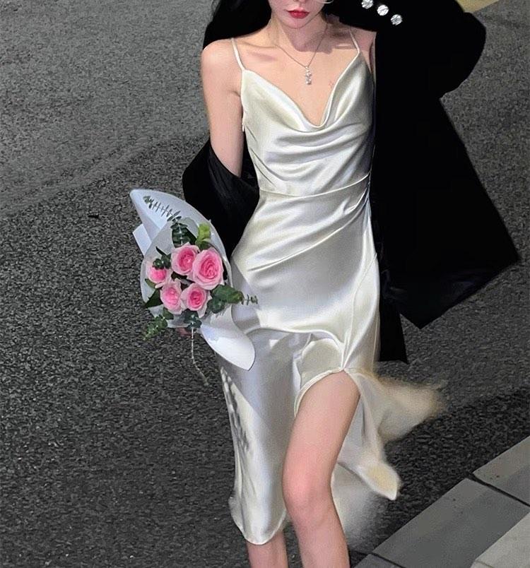 Casual silk dress on sale