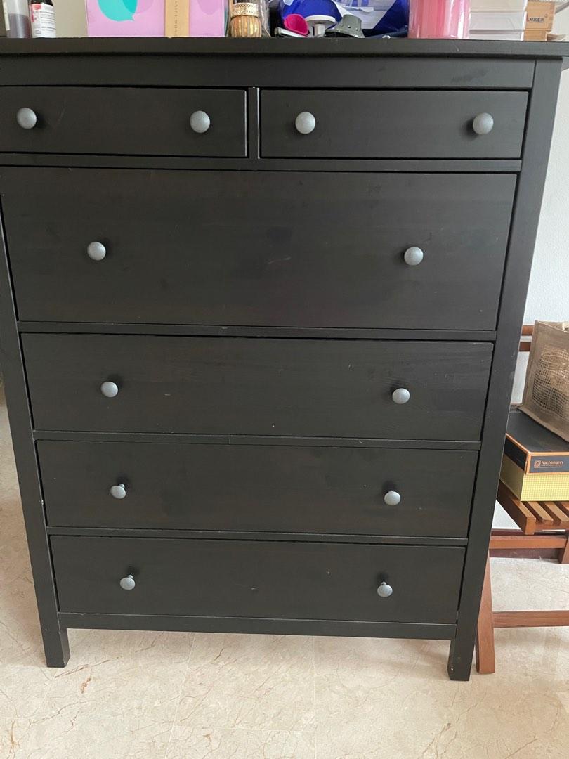 Wooden chest of drawers from Ikea, Furniture & Home Living, Furniture