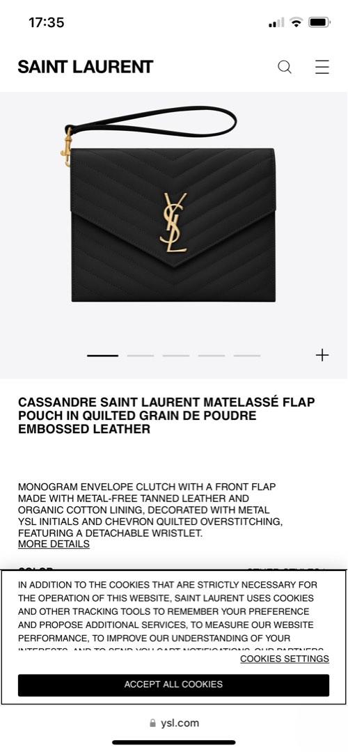 YSL monogram clutch, Luxury, Bags & Wallets on Carousell