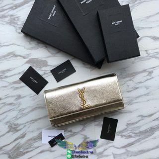 YSL socialite party clutch multislots long wallet casual cosmetic pouch coin purse