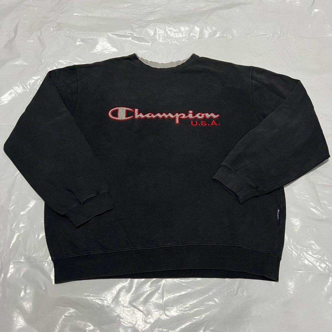 Men's champion grey best sale sweatshirt