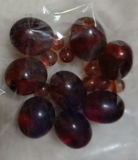 8pcs Vintage Baltic Amber Large Beads Loose (approx. 2cm x 1.5cm diameter per bead)