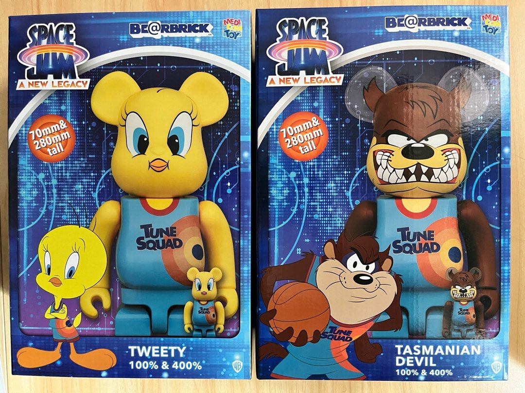 全新一對100% + 400% be@rbrick bearbrick medicom toy taz tasmanian