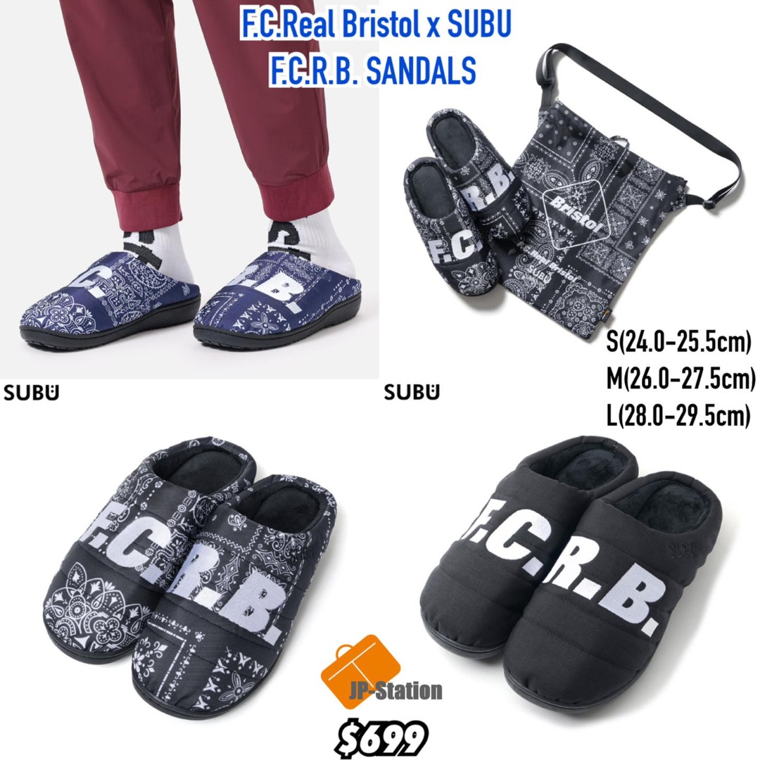 黒L SUBU F.C.R.B. SANDALS サンダル ソフ スブ
