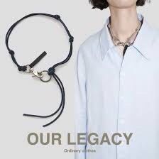 代購Our Legacy Black Ladon Necklace 皮革項鍊, 他的時尚, 手錶