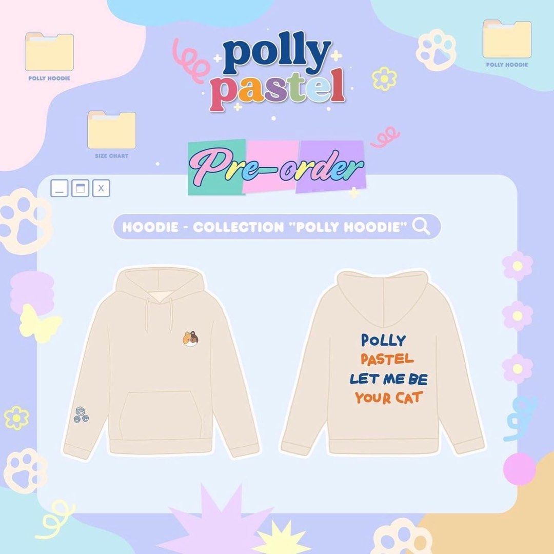 (泰國代購) Polly Pastel “Polly Hoodie”, 興趣及遊戲, 收藏品及紀念品, 明星周邊 Carousell