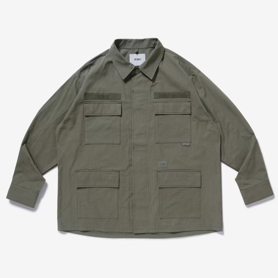 現貨：全新wtaps 22ss jungle shirt ls size 2, 男裝, 上身及套裝, T 