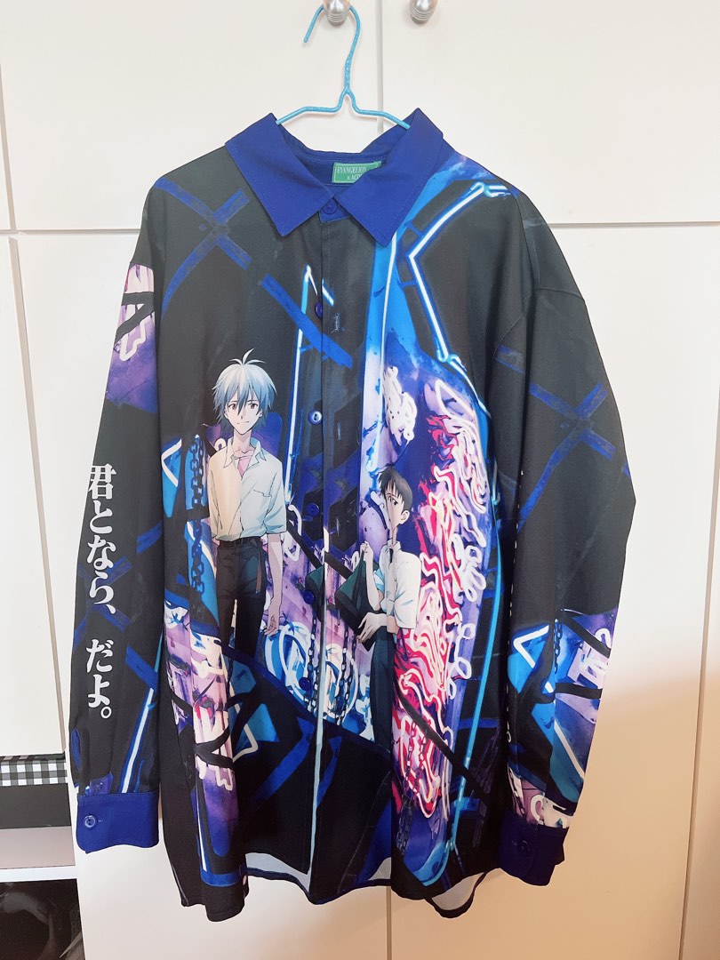 ACDC RAG x Evangelion 真嗣渚薰襯衣, 女裝, 上衣, 襯衫 - Carousell