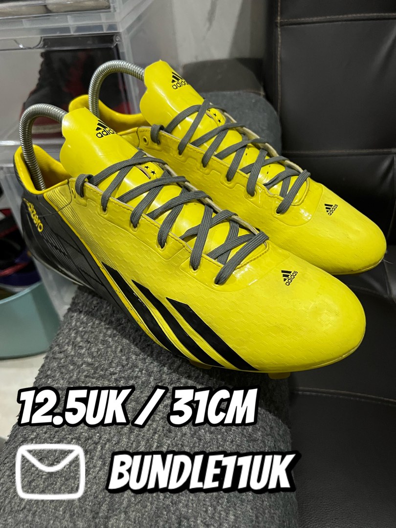 Adidas Adizero FG Yellow Black Sample Football Boots 12.5UK Men s
