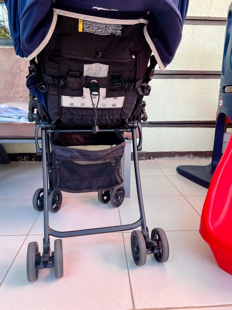 Aprica Karoon Air Navy (Category: Strollers) located in Manila. Submitted by goldinmygarage (Listing ID 1195880274, Image 2). Description: Forsale: Aprica Karoon Air Navy Blue - 12,000 Bought 2021 for 26k brandnew at baby company Rarely used since this is used as extra stroller. Good as new Very Light weight One hand fold Quickly switch handle - very useful feature! Can be fully reclined for newborn.