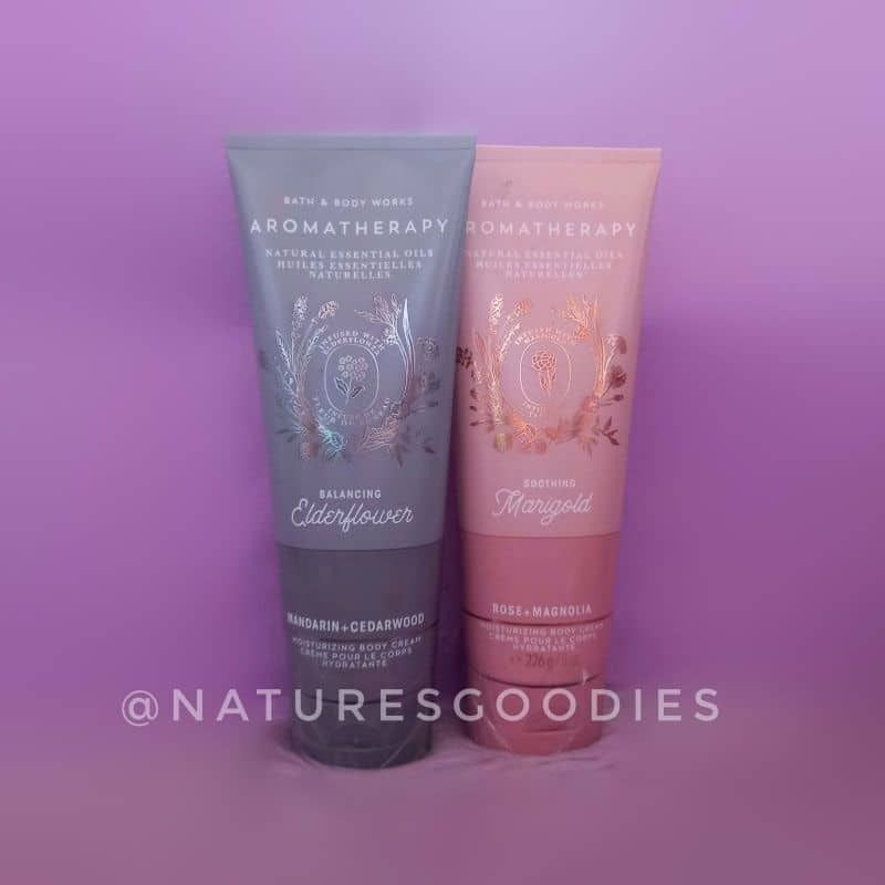 Aromatherapy Balancing Elderflower Mandarin + Cedarwood Soothing Marigold Bath & Body Works