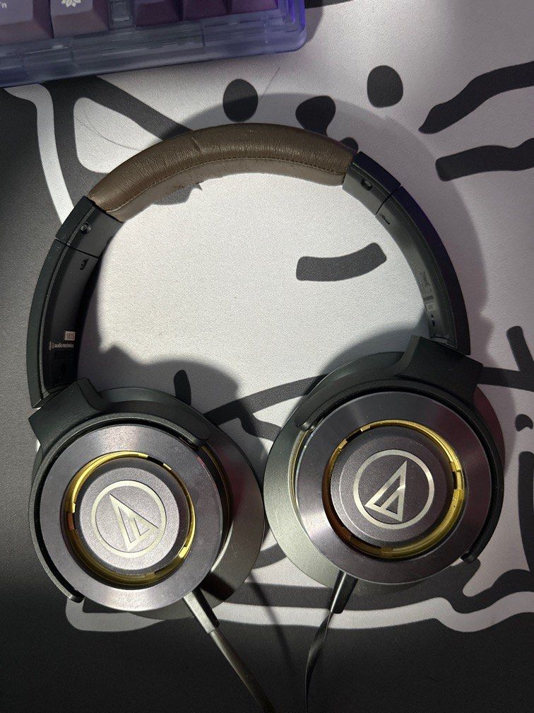 audio technica studio headset headphones gaming headset head phones, Audio,  Headphones & Headsets on Carousell