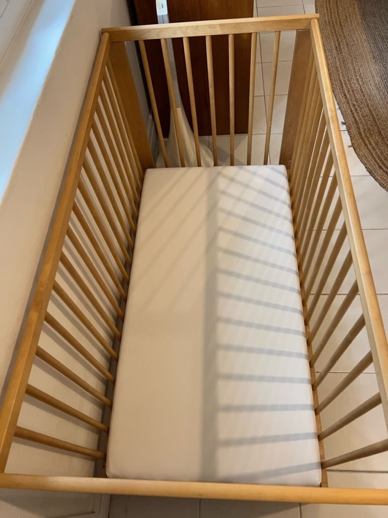 Baby Crib IKEA Wooden, Babies & Kids, Baby Nursery & Kids Furniture