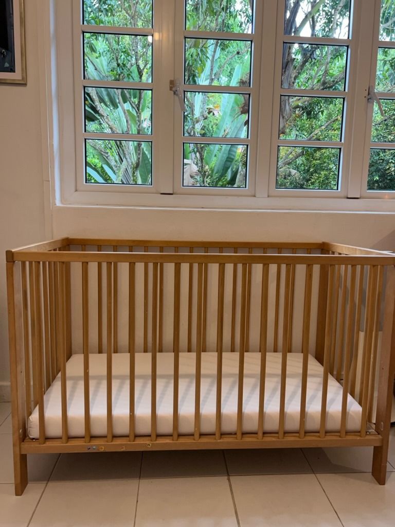 Baby Crib IKEA Wooden, Babies & Kids, Baby Nursery & Kids Furniture