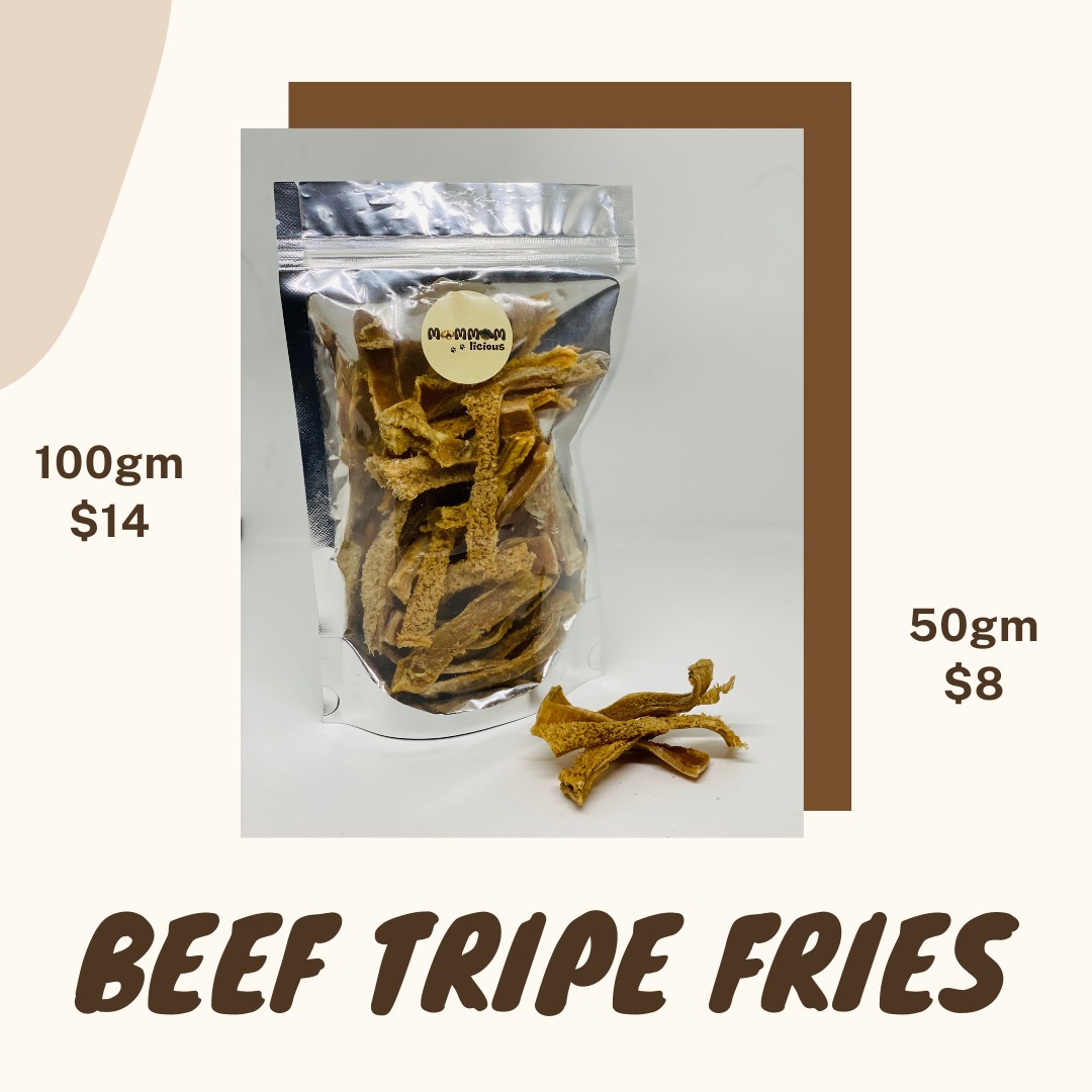 Beef Tripe Fries, Pet Supplies, Pet Food on Carousell