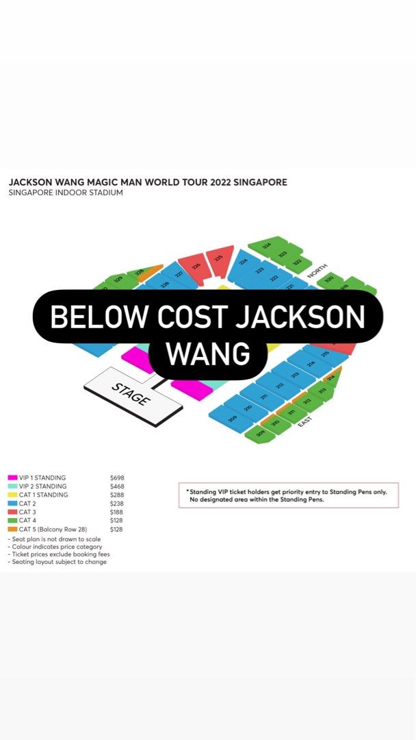 BELOW COST JACKSON WANG VIP2, Tickets & Vouchers, Event Tickets on