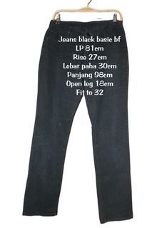 Black Basic Jeans Jumbo