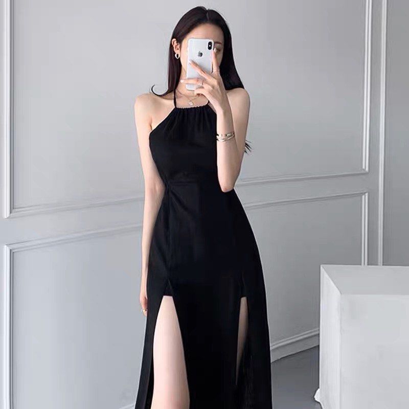 Korean Black Dress Women Party | Korean Dresses Black Woman - Korean Style  Dress 2023 - Aliexpress