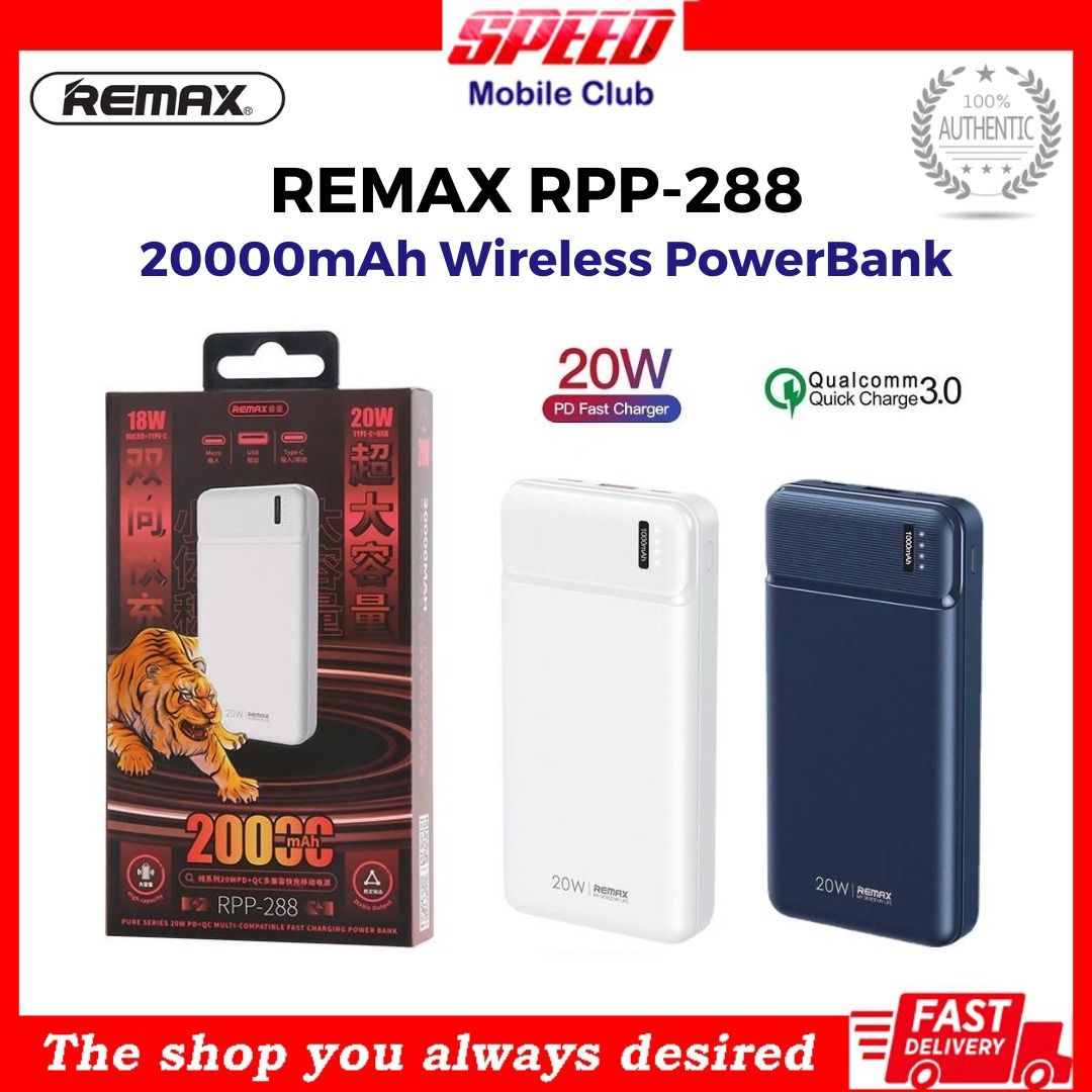 Brand New Remax RPP-288 20000mAh Multi-Compatible E Fast Charging Power ...