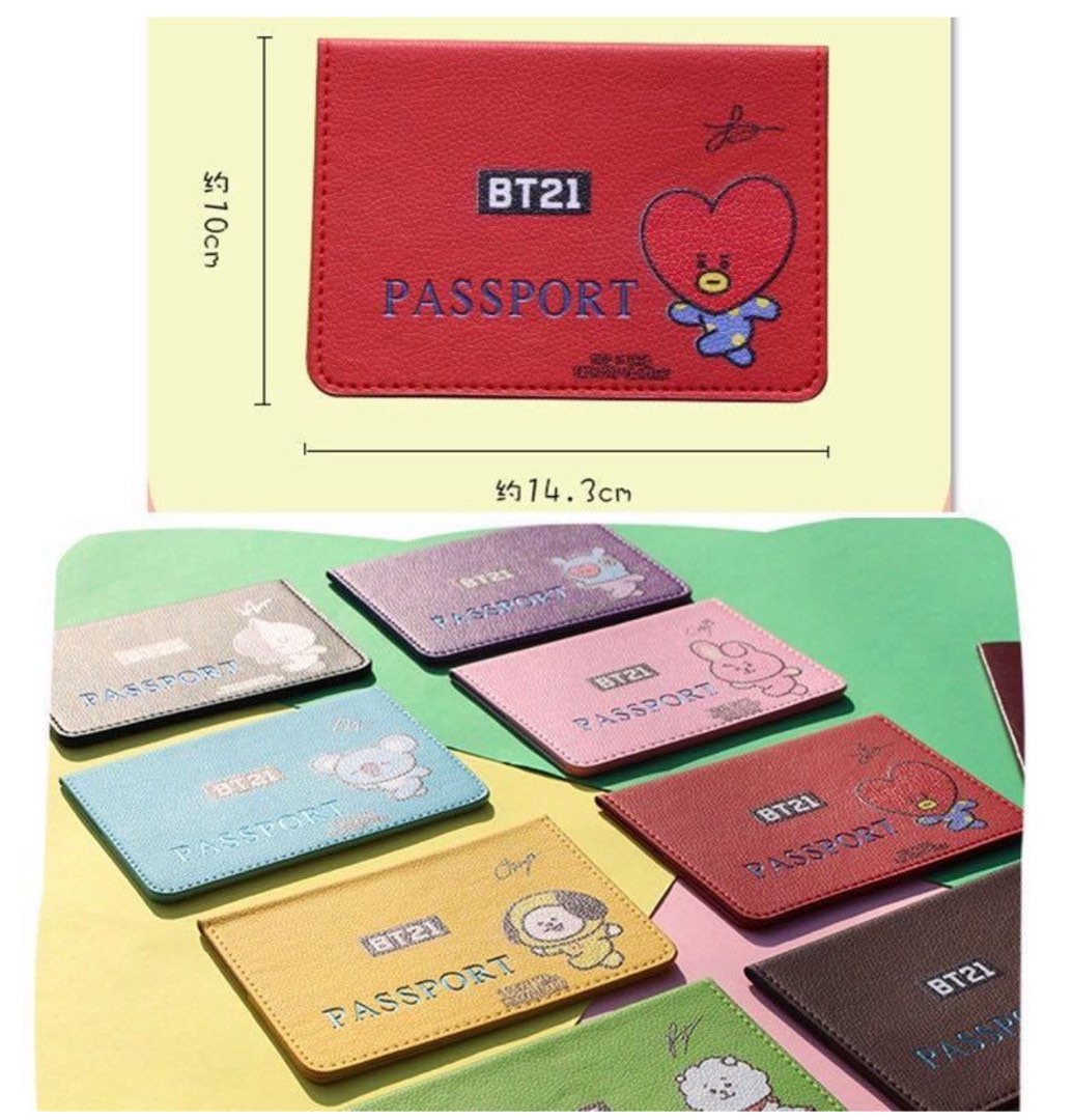 bt21 passport holder, Hobbies & Toys, Memorabilia & Collectibles, Fan Merchandise on Carousell