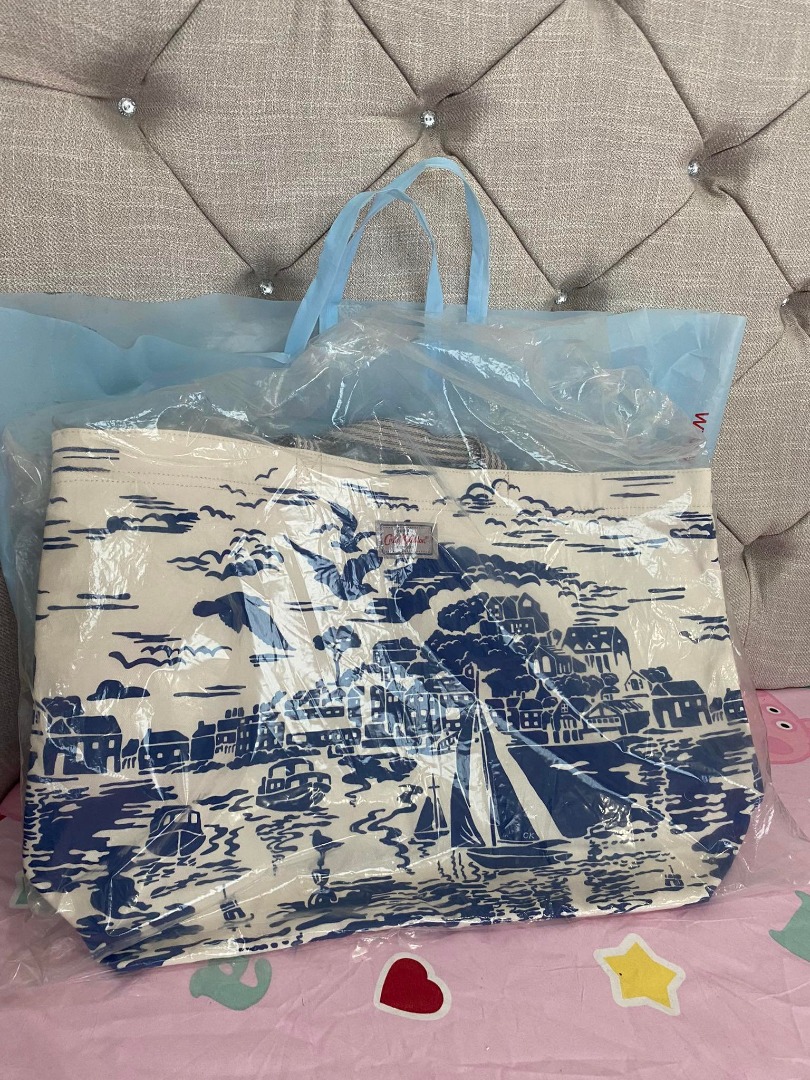 Cath Kidston Beach Tote Harbour View, Women's Fashion, Bags & Wallets, Tote Bags on Carousell