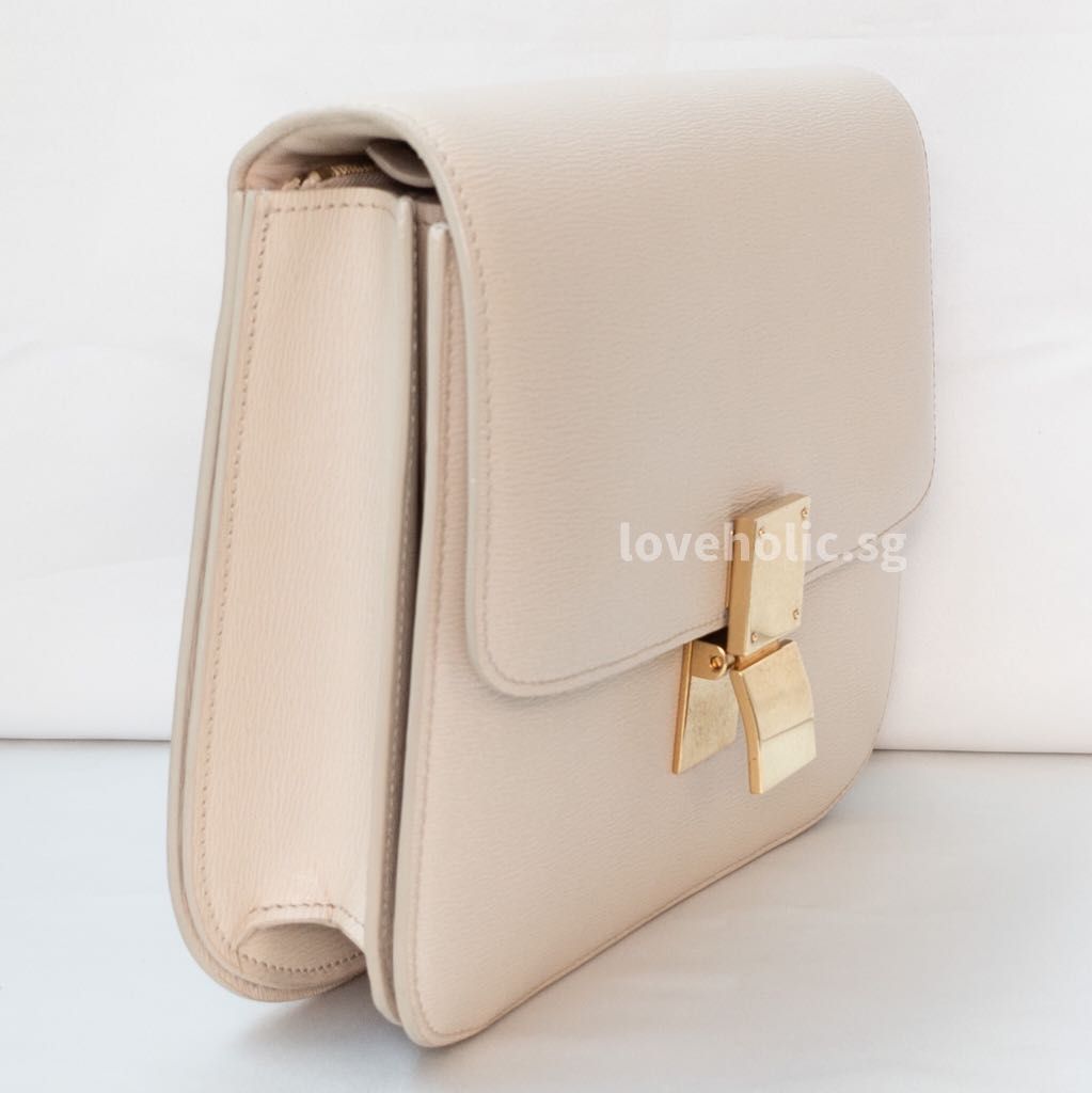 Celine box bag beige hot sale