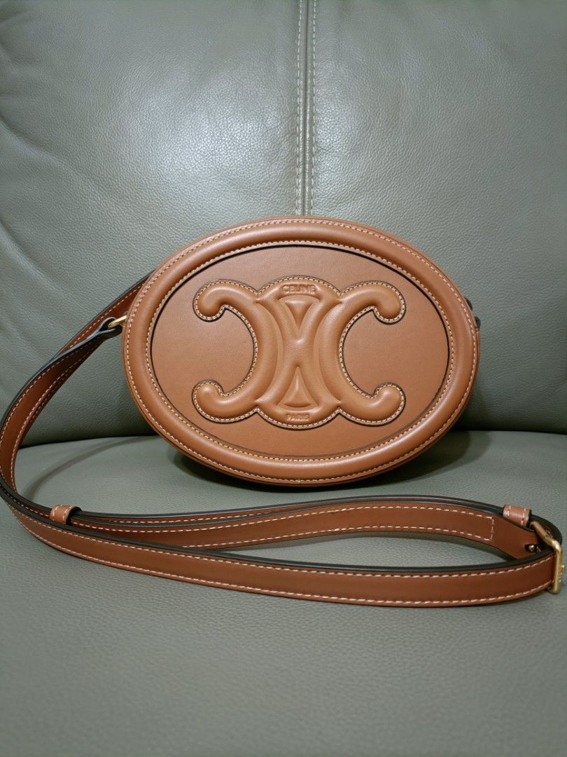 oval bag cuir triomphe