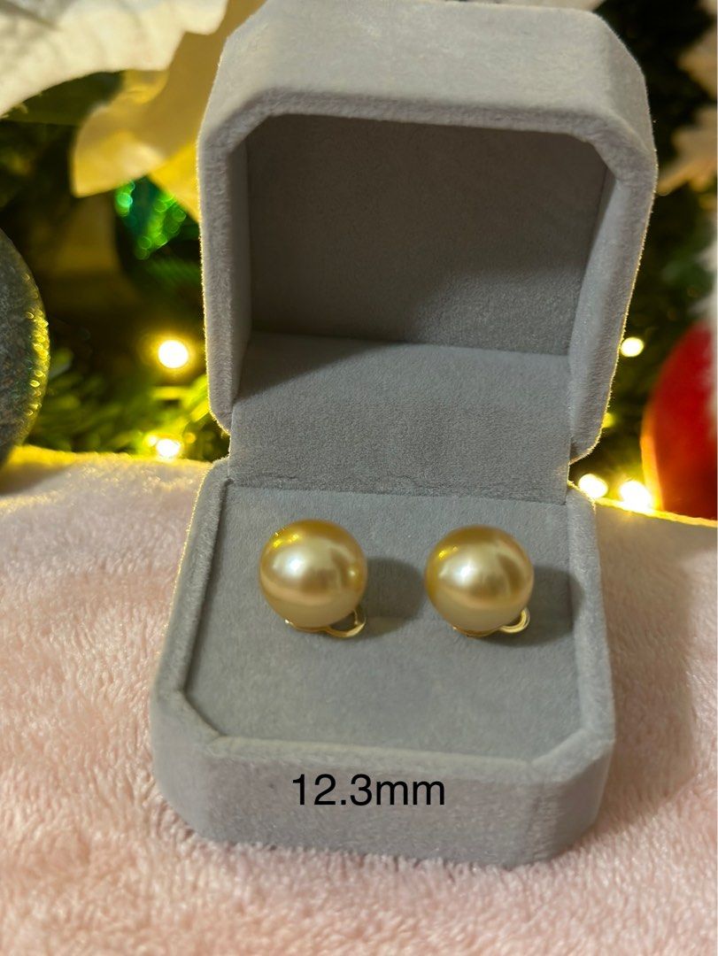 Champagne south deals sea pearl earrings