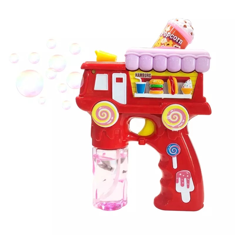 Child electric bubble toys cartoon fast food cart bubble gun