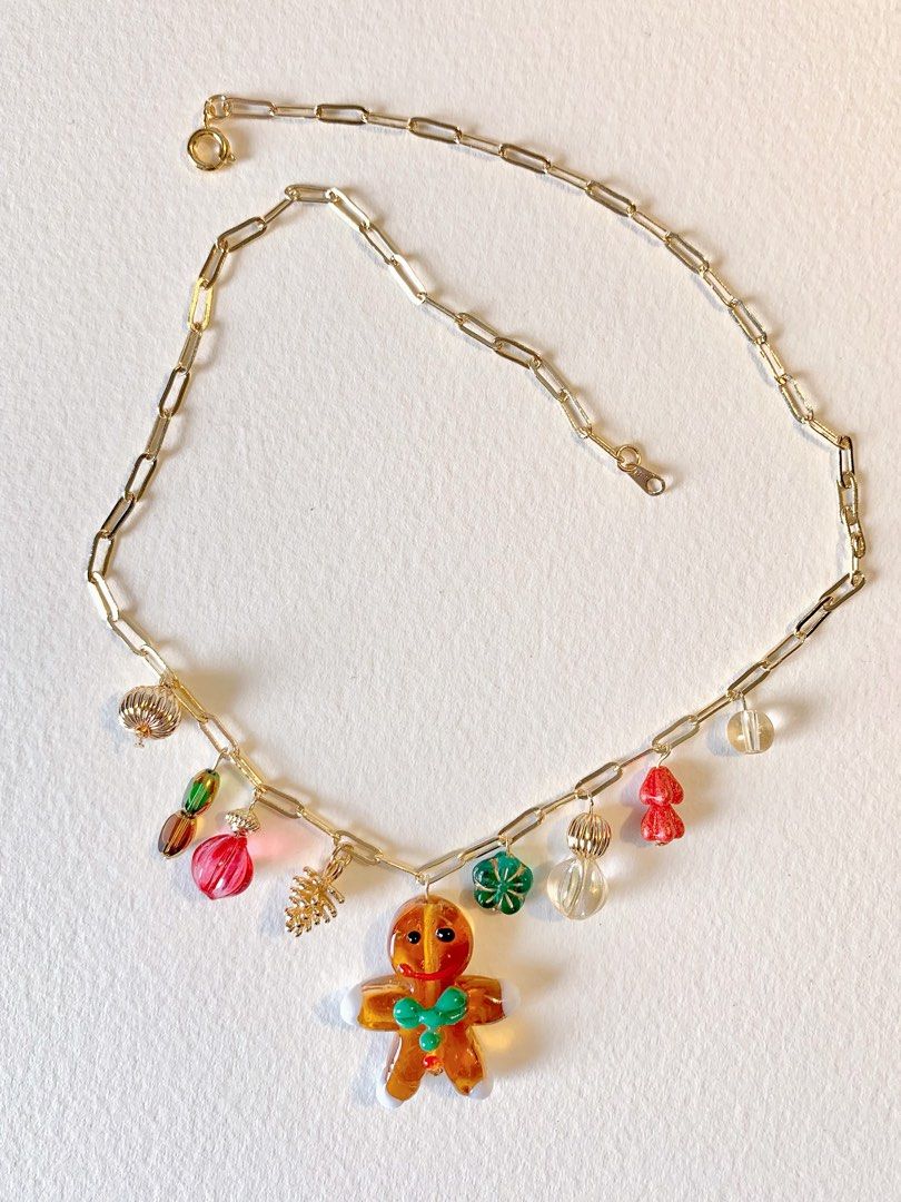 Gold plated sale beaded necklace