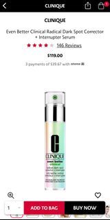 Clinique even better clinical radical dark spot corrector + interrupter serum