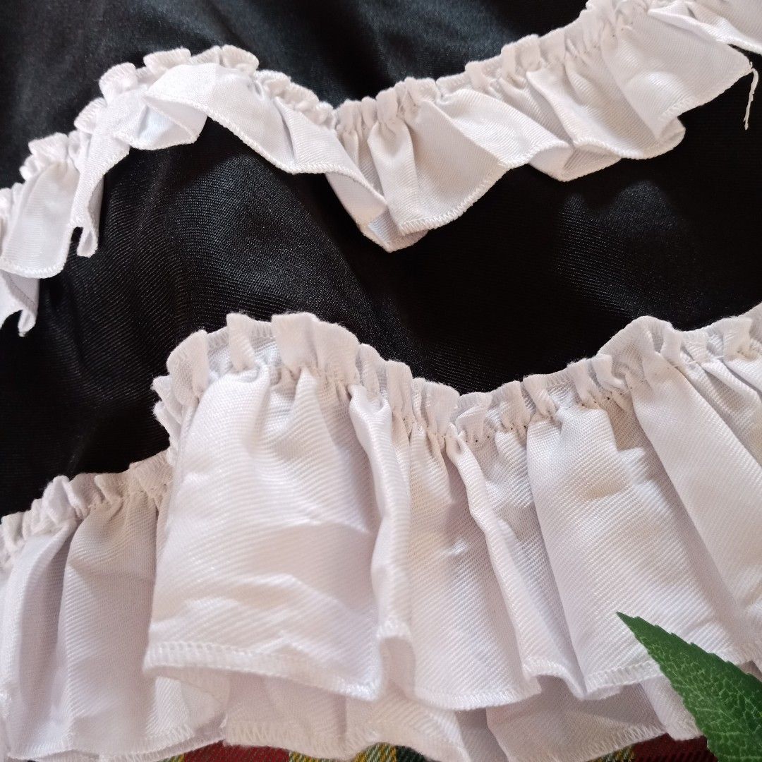 Cute Gothic Maid Dress Ruffled Dress, Women's Fashion, Dresses & Sets ...