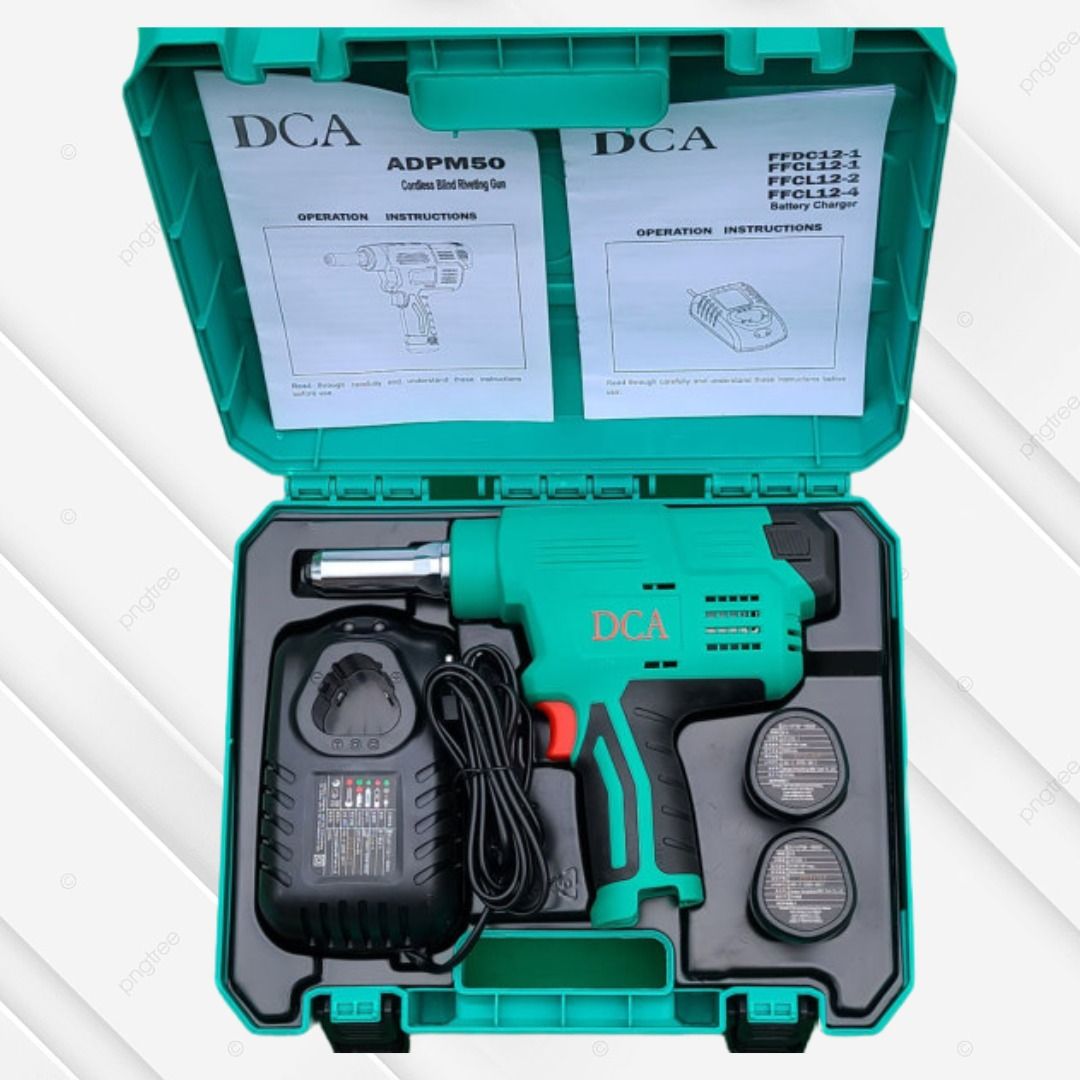 DCA Combo Set 12v Cordless Blind Riveting Gun + Cordless Sabre Saw