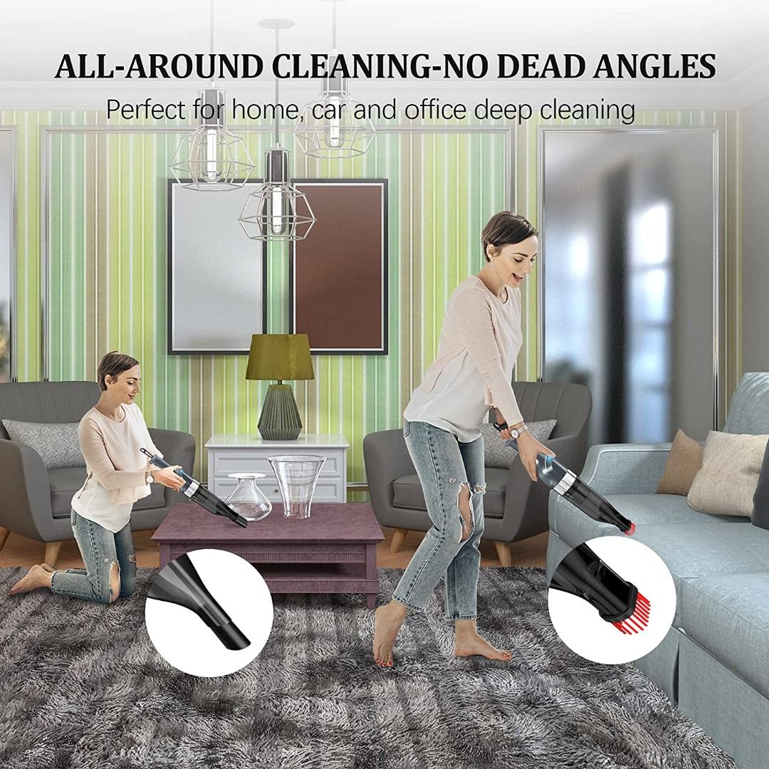 Dennov Cordless Handheld Vacuum Cleaner, 2600mAh Long Runtime 6500Pa