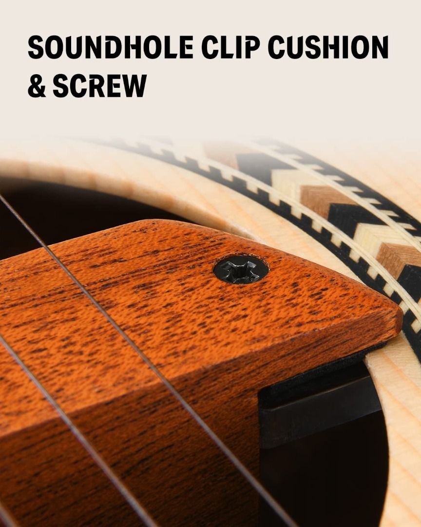 Donner Acoustic Guitar Pickup, DSS6 Guitar Pickups Passive Mahogany